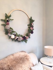 pompom wreath